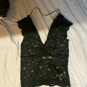 v neck shear beachy shirt